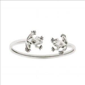 Double Frog Sterling Silver Bracelet